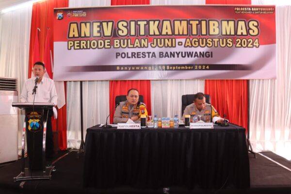 Polresta Banyuwangi Berhasil Gelar Anev Sitkamtibmas, Hasilnya Memuaskan