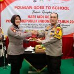 Polresta banyuwangi gelar tasyakuran dan polwan goes to school