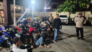 Kembali, Polsek Kartasura Amankan 20 Motor Knalpot Brong