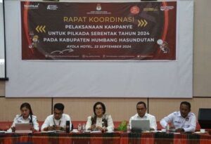 KPU Humbahas Gelar Rakor Kampanye Pilkada 2024