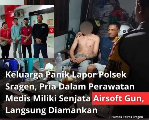 Polisi Sragen Tangkap Pelaku Penyalahgunaan Airsoft Gun