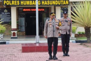 Pengamanan VVIP Presiden: Kapolres Humbahas Pimpin Apel Kesiapan