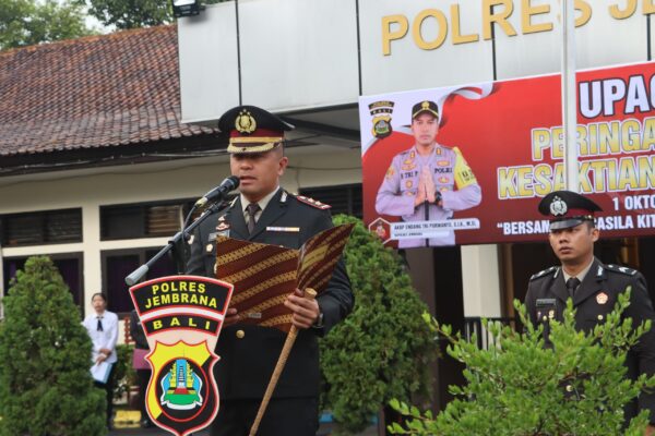 Gelar Upacara Peringatan Hari Kesaktian Pancasila 2024, Polres Jembrana Tingkatkan