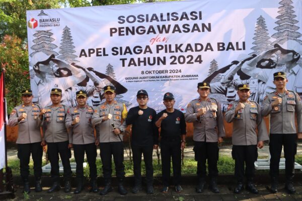 Kapolres Jembrana Hadiri Apel Siaga Pengawasan Pilkada Bali 2024