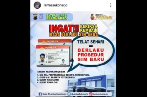 Telat Perpanjang SIM di Sukoharjo Satu Hari, Harus Buat yang Baru