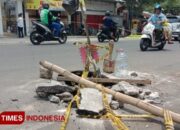 Aspal Ambles Lagi di Jalan Muharto Kota Malang, Titik Berbeda Terkena Dampak