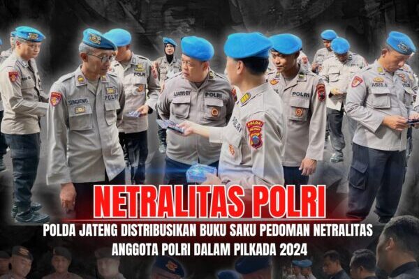 Komitmen Netralitas Polri Polda Jateng, Buku Saku Dibagikan ke Seluruh Jajaran