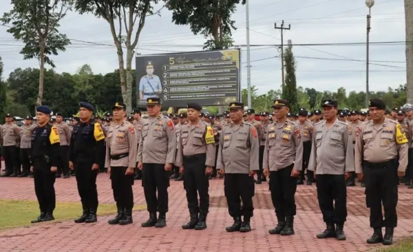 Pastikan Keamanan Vvip, Polres Humbahas Laksanakan Apel Kesiapan