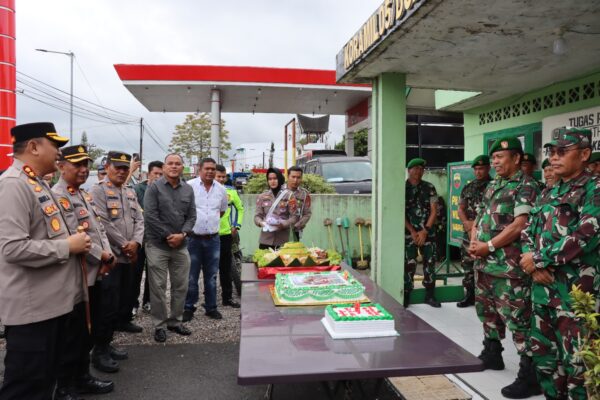 Pererat kerjasama, kapolres humbahas ucapkan selamat hut ke 79 tni di