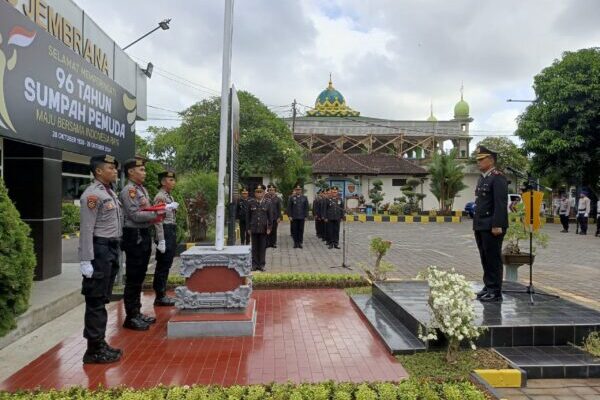 Peringatan Hari Sumpah Pemuda ke-96: Polres Jembrana Gelar Upacara Khidmat