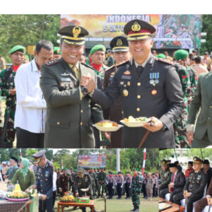 Rayakan HUT Ke-79 TNI, Kapolres Lamandau Sambut Dandim 1017 dengan Kejutan Nasi Tumpeng