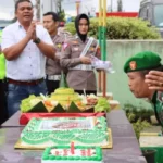 Peringati Hut Ke 79 Tni, Polres Humbahas Datangi Koramil 05 Doloksanggul