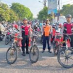 Personel Bersepeda Polresta Surakarta Turun Tangan Di Acara Car Free