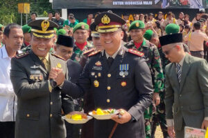 Polres Lamandau Berikan Kejutan di Kodim 1017/Lmd untuk Peringatan HUT Ke-79 TNI