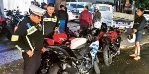 Razia Tiga Jam Polresta Malang Kota Amankan 19 Motor Bising