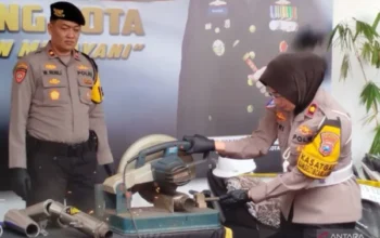 Polresta Malang Kota Gencar Razia, Ratusan Knalpot Brong Disita