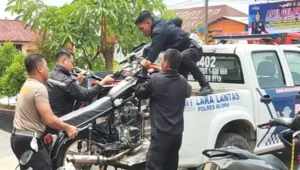 Polres Blora Amankan 18 Motor dalam Razia Balap Liar di Jalan Blora-Rembang