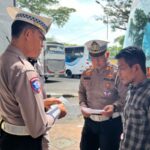 Satlantas Polresta Banyumas Gelar Ramp Check Untuk Pengemudi Bus Akap