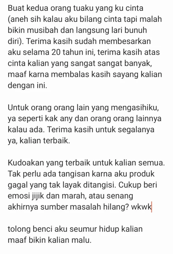 Tragis! Mahasiswa Unnes Semarang Asal Kalimantan Bunuh Diri, Tinggalkan Wasiat Sedih untuk Keluarga