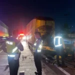 Truk Boks Terlibat Kecelakaan Dengan Truk Dump Di Tol Solo Semarang,