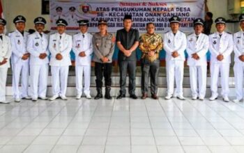 11 Kepala Desa Di Onan Ganjang Dikukuhkan, Bupati Humbahas Ajak