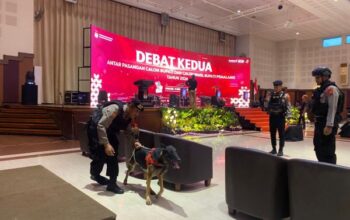 Anjing Pelacak K 9 Amankan Lokasi Debat Kedua Paslon Pilkada Pemalang