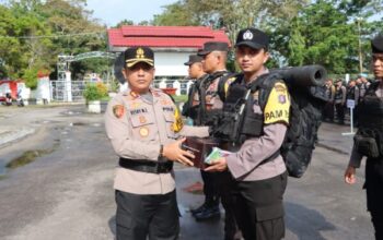 Apel Pergeseran Pasukan, Kapolres Kotim Sampaikan Arahan Penting Untuk Pengamanan