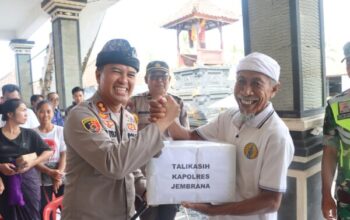 Banjar Juwuk Manis Sambut Hangat Kegiatan “minggu Kasih” Polres Jembrana