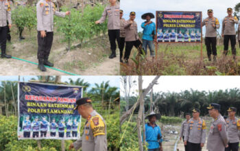 Dukung Program Ketahanan Pangan, Kapolres Lamandau Tinjau Lahan Binaan Satbinmas