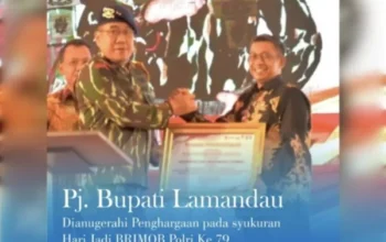 Hari Jadi Brimob, Pj Bupati Lamandau Diganjar Penghargaan