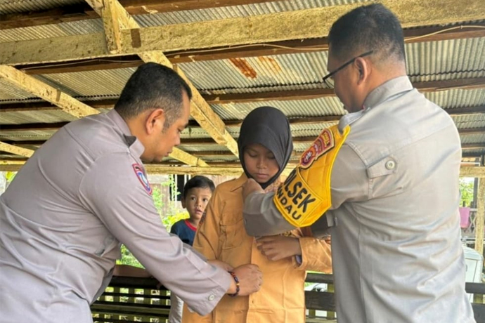 Kapolsek Lamandau Jadi Pionir Peduli Anak Yatim, Ajak Masyarakat Ikut