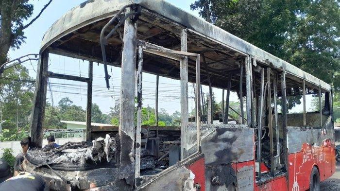 Kebakaran Dahsyat Bus Trans Semarang, Bodi Hangus Setengah