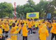 Meriahkan Ulang Tahun, 2.500 Lebih Kader Golkar Malang Bersatu Dalam