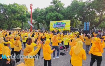 Meriahkan Ulang Tahun, 2.500 Lebih Kader Golkar Malang Bersatu Dalam