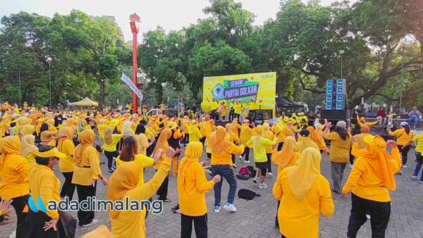 Meriahkan Ulang Tahun, 2.500 Lebih Kader Golkar Malang Bersatu Dalam