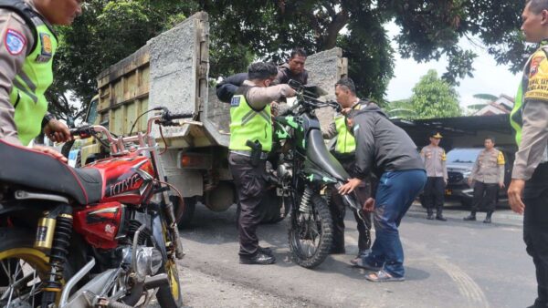 Pengamanan Kampanye Di Klaten, Polres Tindak Puluhan Motor Brong