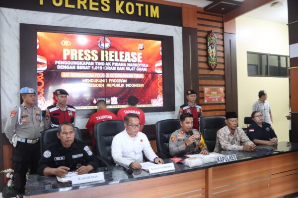 Peredaran Narkoba Di Sampit Dihadang, Polres Kotim Sita 1 Kilo