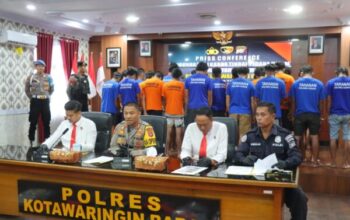 Polres Kobar Ringkus 31 Pelaku Pencurian Sawit, 13 Positif Narkoba