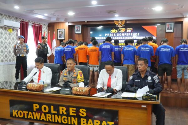 Polres Kobar Ringkus 31 Pelaku Pencurian Sawit, 13 Positif Narkoba