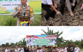 Polres Lamandau Launching Gugus Tugas Polri Untuk Perkuat Ketahanan Pangan