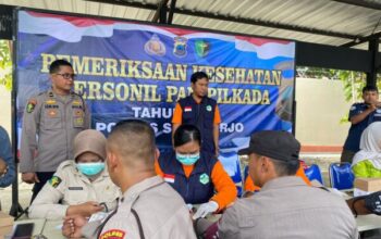 Polres Sukoharjo Pastikan Kesehatan Ratusan Personel Pengamanan Tps