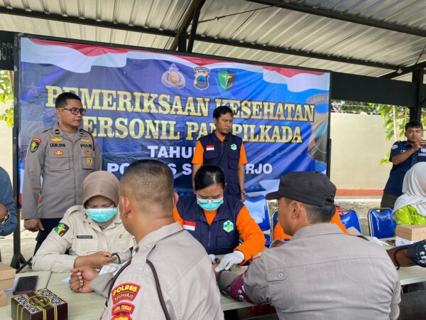 Polres Sukoharjo Pastikan Kesehatan Ratusan Personel Pengamanan Tps