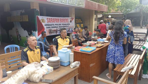 Polsek Pemalang Rayakan Kebersamaan Dengan Sarapan Gratis Untuk Warga