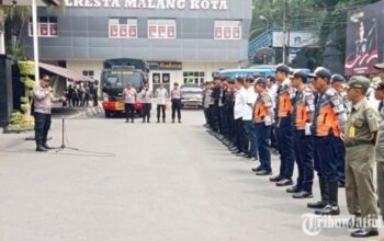 Ratusan Personel Gabungan Jaga Keamanan Dengan Patroli Skala Besar Di