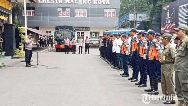 Ratusan Personel Gabungan Jaga Keamanan Dengan Patroli Skala Besar Di