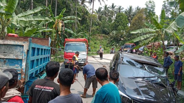 Sigap Hadir, Polsek Wanadadi Dan Warga Bantu Evakuasi Kendaraan Terperosok