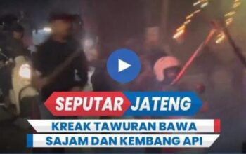 Tawuran Pecah Di Semarang Temanggung, Puluhan Kreak Bawa Sajam Dan Kembang