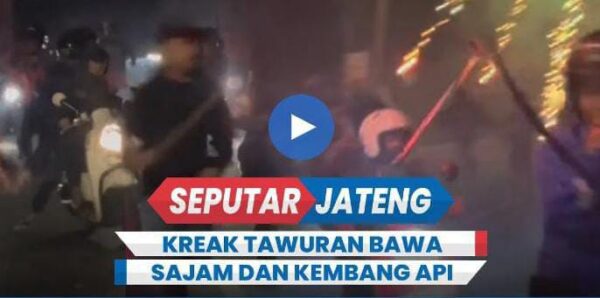 Tawuran Pecah Di Semarang Temanggung, Puluhan Kreak Bawa Sajam Dan Kembang