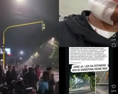 Warga Heboh, Dugaan Keberadaan Gangster di Jalan Veteran Malang Viral