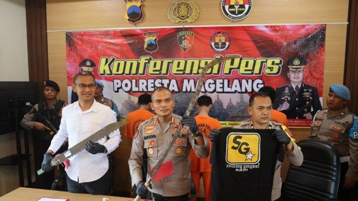 7 Remaja Diamankan Polresta Magelang, Sajam Disita Saat Siap Tawuran